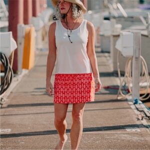 RipSkirt Hawaii Red Pineapple Leaf Adjustable Velcro Wrap Skirt (Length 2) - S